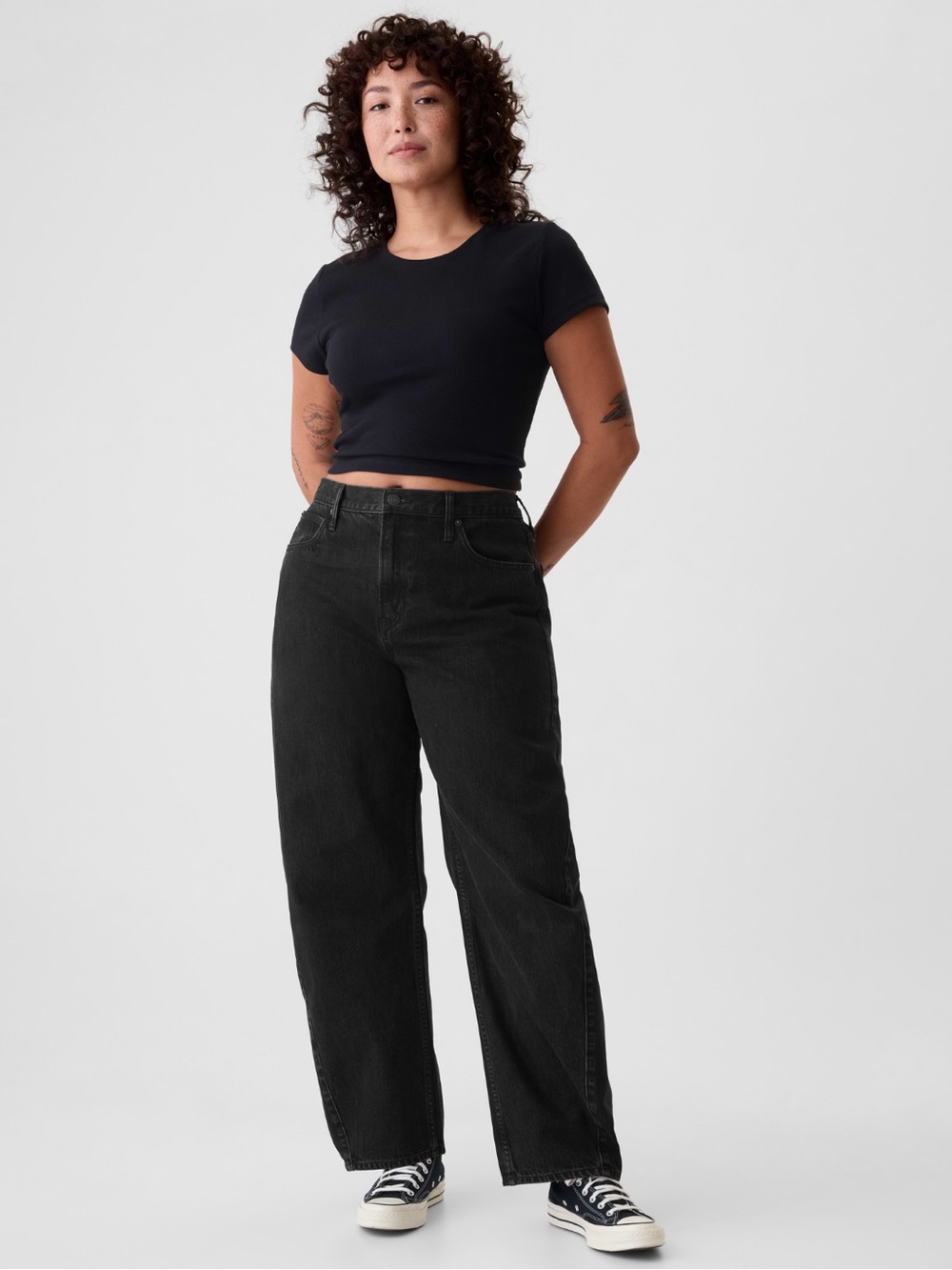 GAP High Rise Barrel Jeans